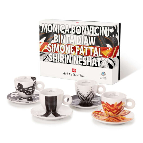 Set De 4 Tazas Para Cappuccino Genesi Illy Art Collection