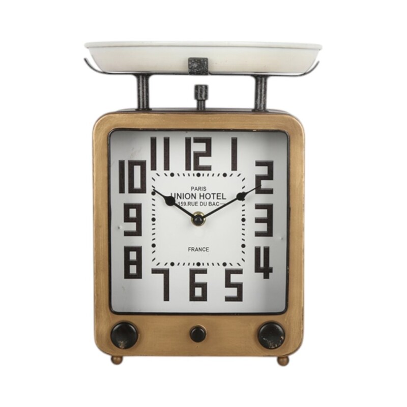 RELOJ DE MESA HIERRO 22X20X29CM PARIS UNION HOTEL RELOJ DE MESA HIERRO 22X20X29CM PARIS UNION HOTEL