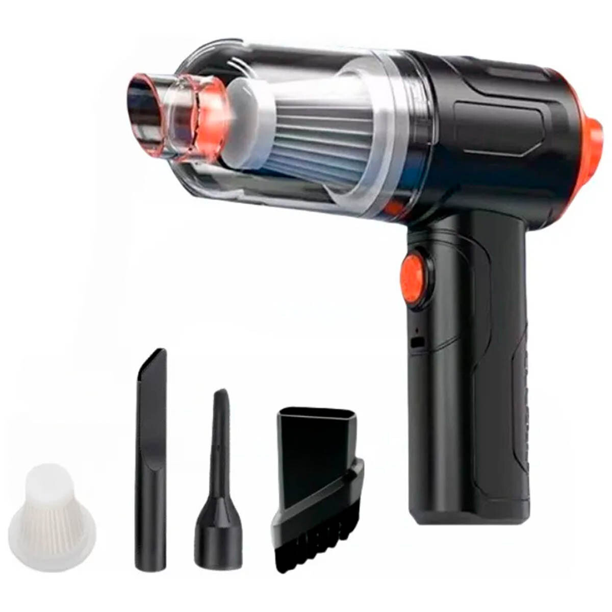 Aspiradora Auto Sopladora Portátil Recargable Usb Potente - Negro 