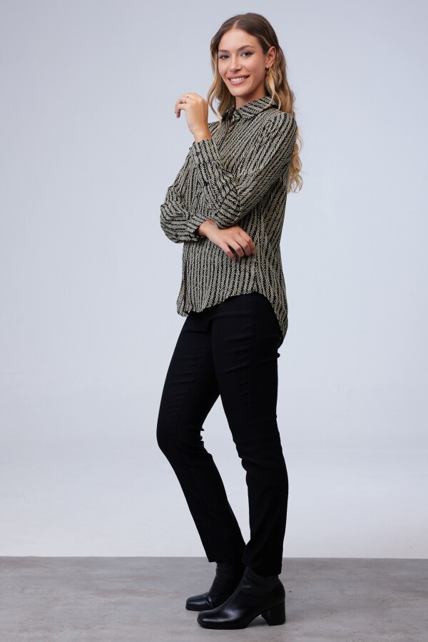 Camisa Espiga NEGRO/BEIGE