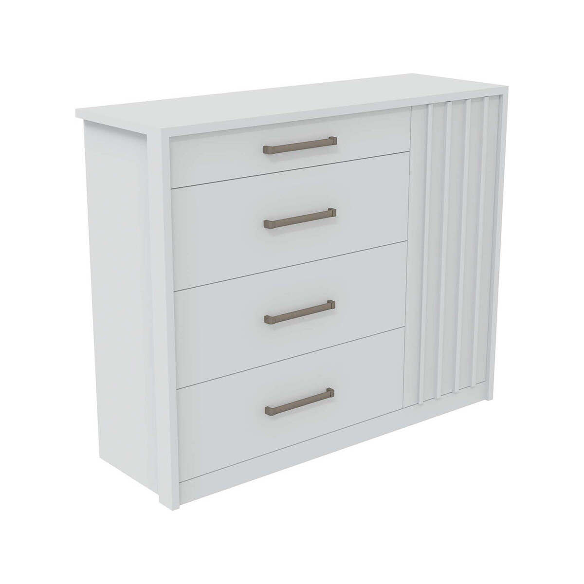 Cómoda Palacius Color Branco Fosco 