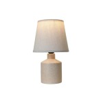 LAMPARA DE MESA CERAMICA D17x28CM RECTA BEIGE LAMPARA DE MESA CERAMICA D17x28CM RECTA BEIGE