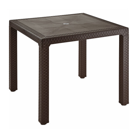 Set de Patio Jardín Rimax Mesa Cuadrada + 2 Sillas c/ Brazo Wengue