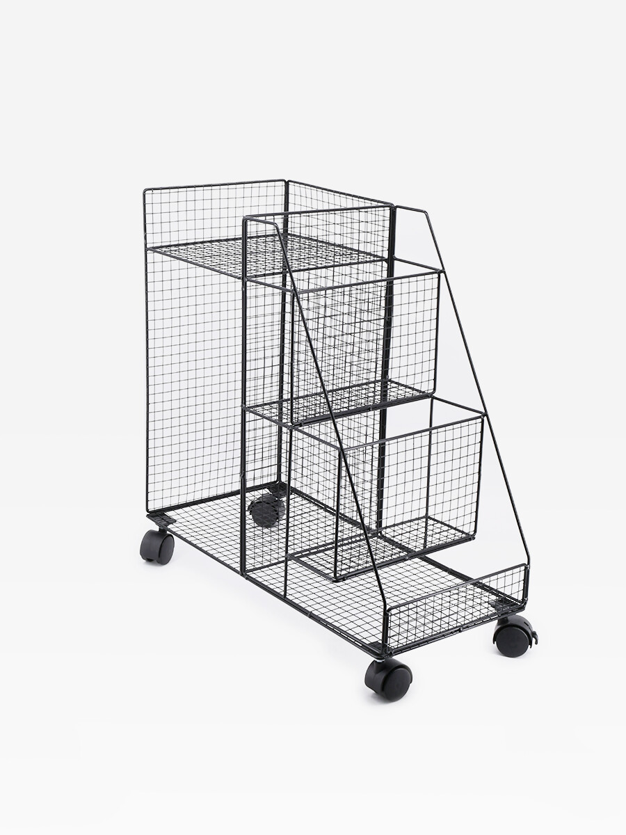 CARRO REJILLA ORGANIZADOR - NEGRO 