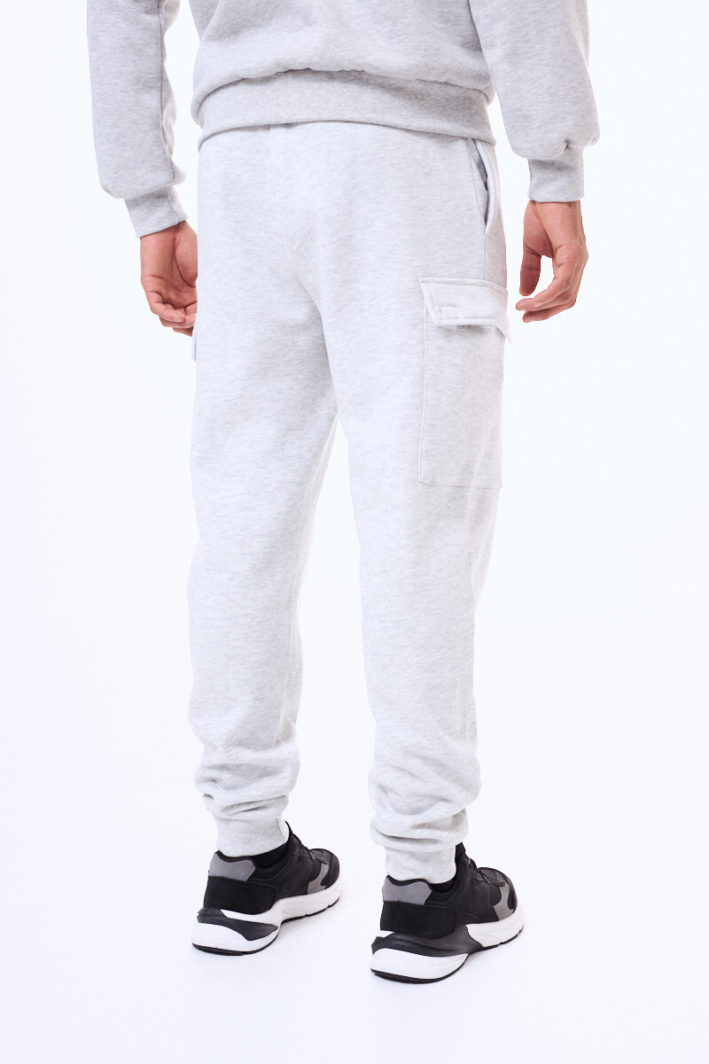 Pantalon cargo de felpa Fortaleza Gris