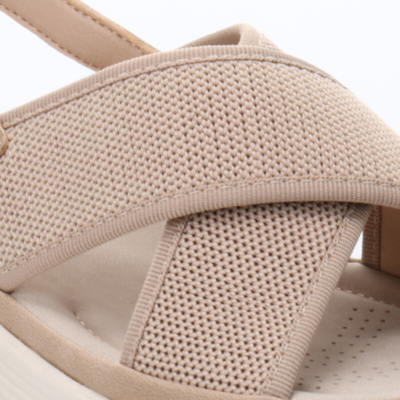 Sandalias de Mujer Lady Confort CHAPELLE con tiras cruzadas Beige