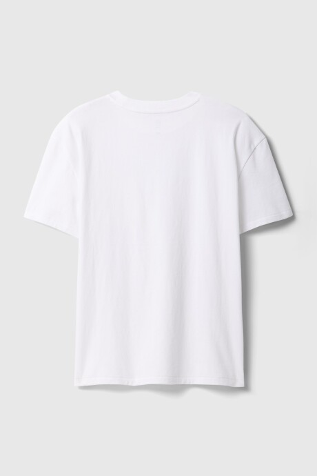 Remera Básico Con Bolsillo Niño Optic White 1