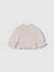 Camiseta De Manga Corta Con Smock Blanco