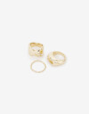 Anillos Medianos y Grandes Metal Anillo Orgánico Metal - Dorado