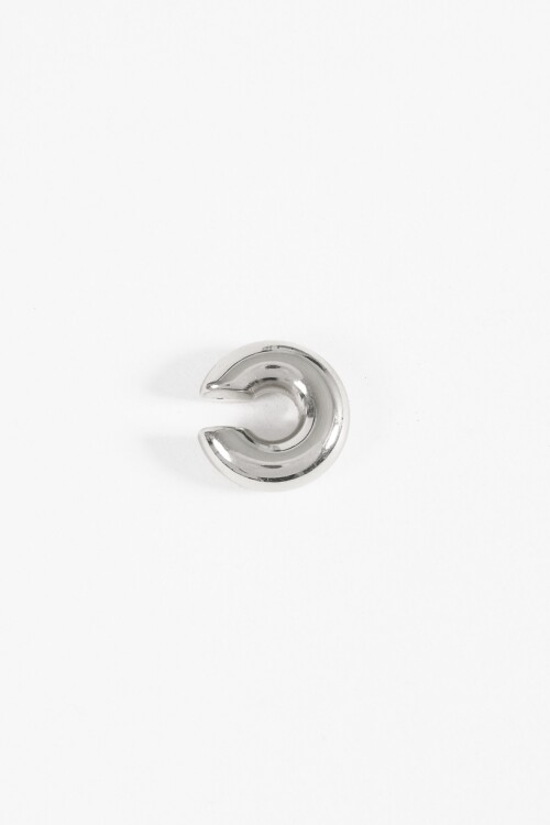 Earcuff grueso 2 cm plateado