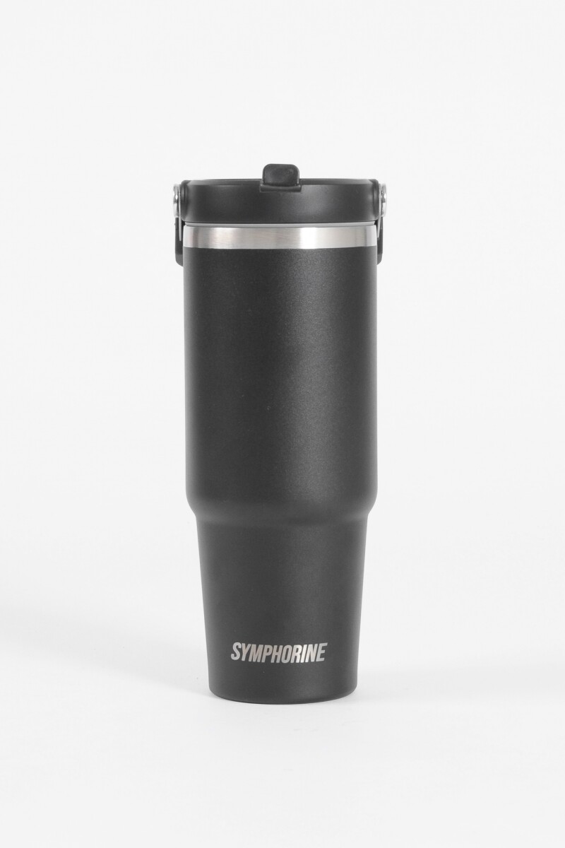 Mug vaso térmico grande acero negro