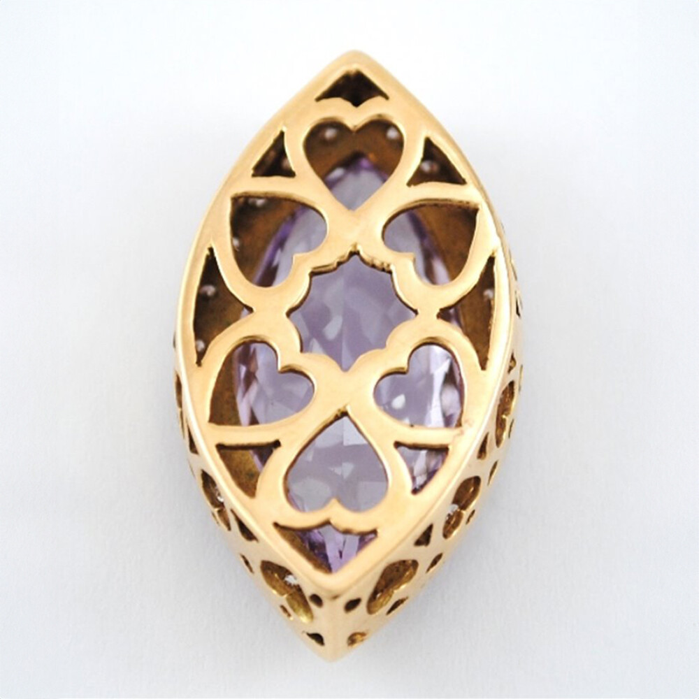 Colgante Oro 18K con brillantes y amatista Colgante Oro 18K con brillantes y amatista