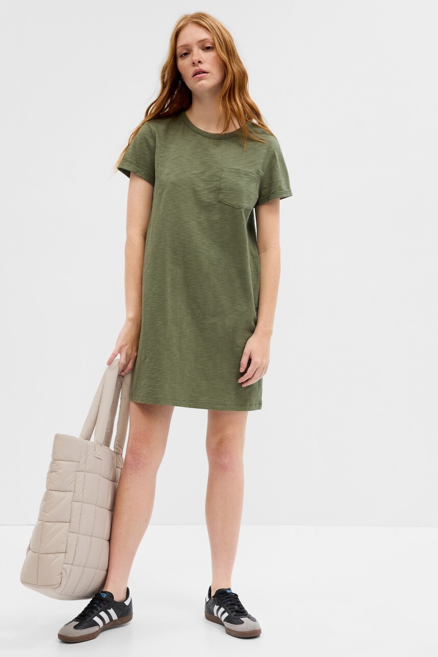Vestido De Algodón Con Bolsillo Mujer Desert Cactus