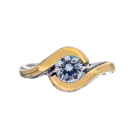 Anillo Plata 925,Double y circonia Anillo Plata 925,Double y circonia