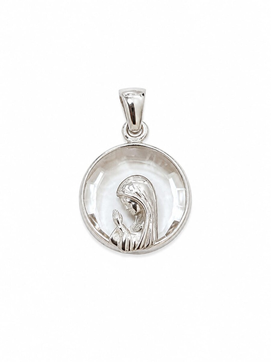 Medalla Virgen con cristal 