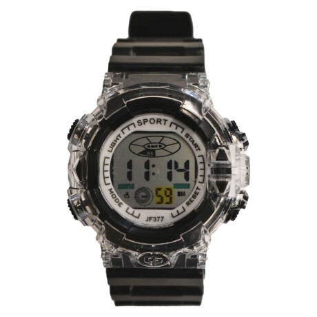 Reloj Deportivo de Pulsera Waterproof Pantalla Luz p/ Mujer Negro