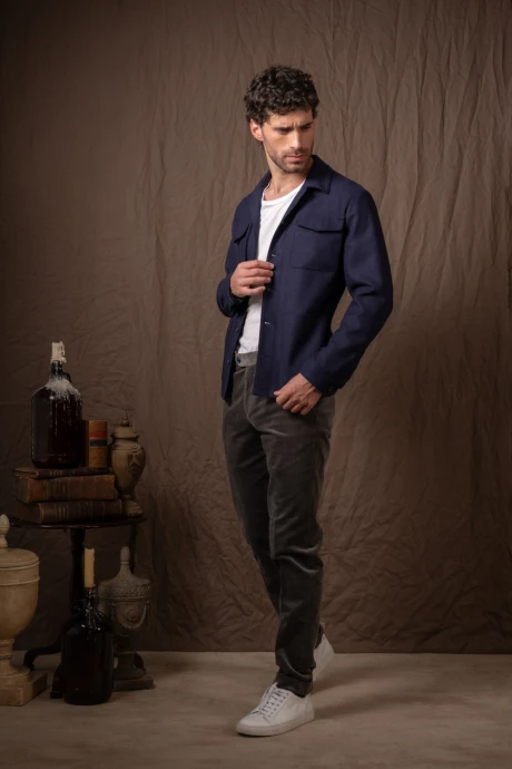 Sobrecamisa lana Azul Marino