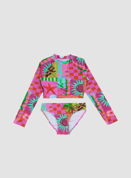SET DASH MANGA LARGA 6-18A ROSA CORAL