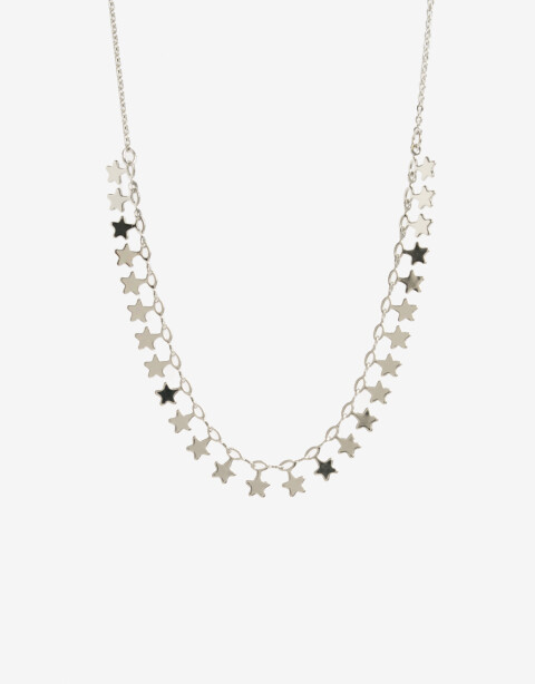 Collares Cortos Metal Collar Corto Estrellas - Plateado Rodio