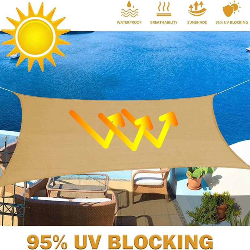 Toldo Vela Rectangular Impermeable con Filtro UV Toldo Vela Rectangular Impermeable con Filtro UV