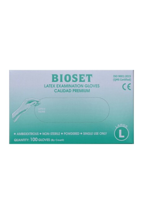 Guantes de Látex Bioset - Caja x 100 unidades Guantes de Látex Bioset - Caja x 100 unidades