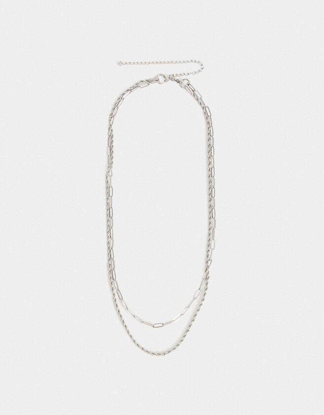 Collares Cortos Premium Silver Collar Corto De Acero Quirúrgico - Plateado