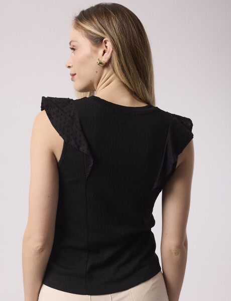 Musculosa volados plumetí negro