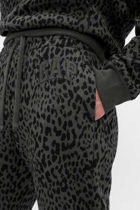 Canguro Logo Gap Mujer Charcoal Leopard