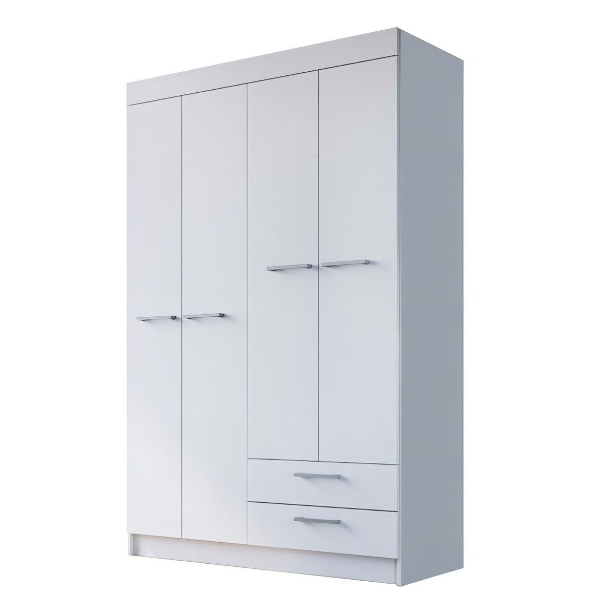 Ropero Artecas Premium® Mdp En 15mm 4 Puertas 7 Estantes 2c Color Blanco 