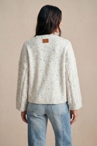 Sweater Texturado Bouttonne Gris Melange