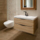 MUEBLE DE BAÑO DE MADERA 80X48X50CM 2 CAJONES CON BACHA Y VALVULA 000