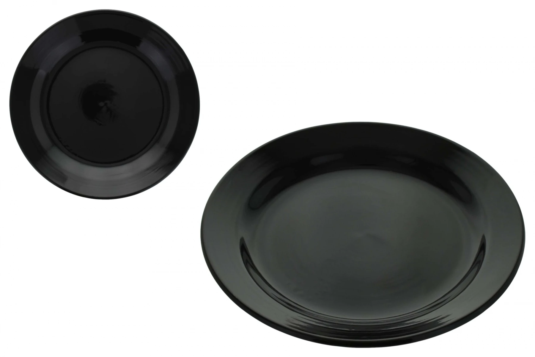 PLATO POSTRE CERAMICA NEGRO 19CM DIAM 2CM ALTO 23958 