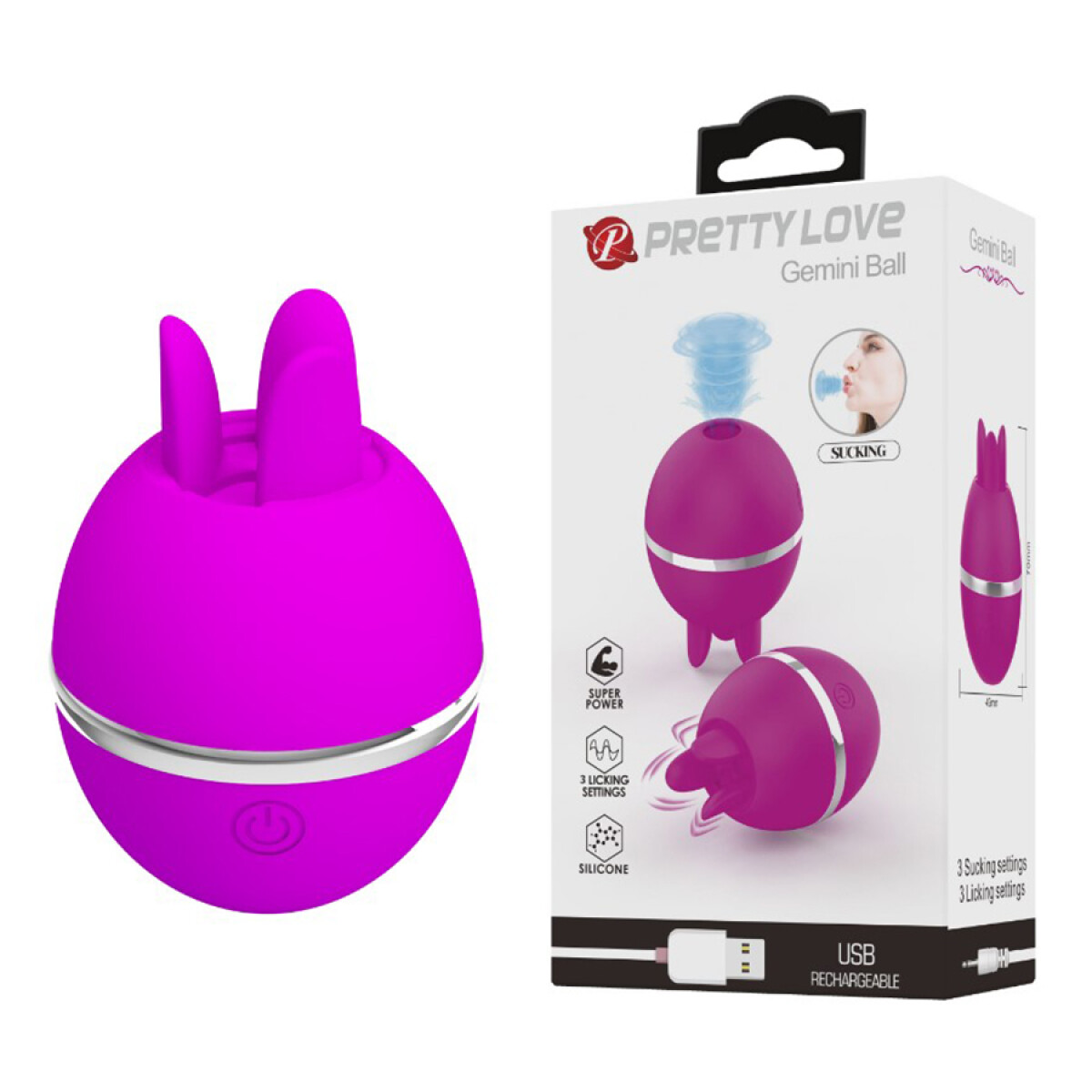 Estimulador Clítoris Gemini Ball Pretty Love 