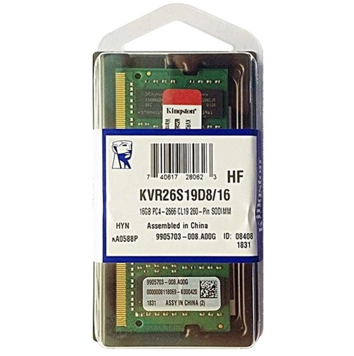 Memoria Sodimm Kingston DDR4-2666 16GB - 001 