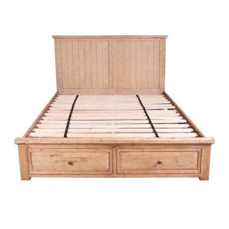 CAMA C/ CAJONES QUEEN MADERA-ACACIA NATURAL-BEIGE WESTPORT