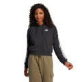 Campera de Mujer Adidas Essentials French Terry 3 Tiras Negro - Blanco
