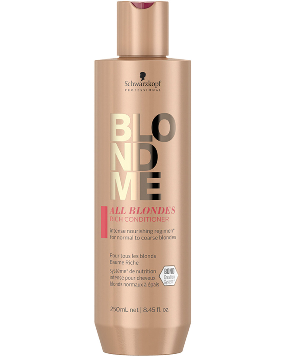 Acondicionador enriquecido para cabellos rubios Blondme All Blondes Schwarzkopf 250ml 