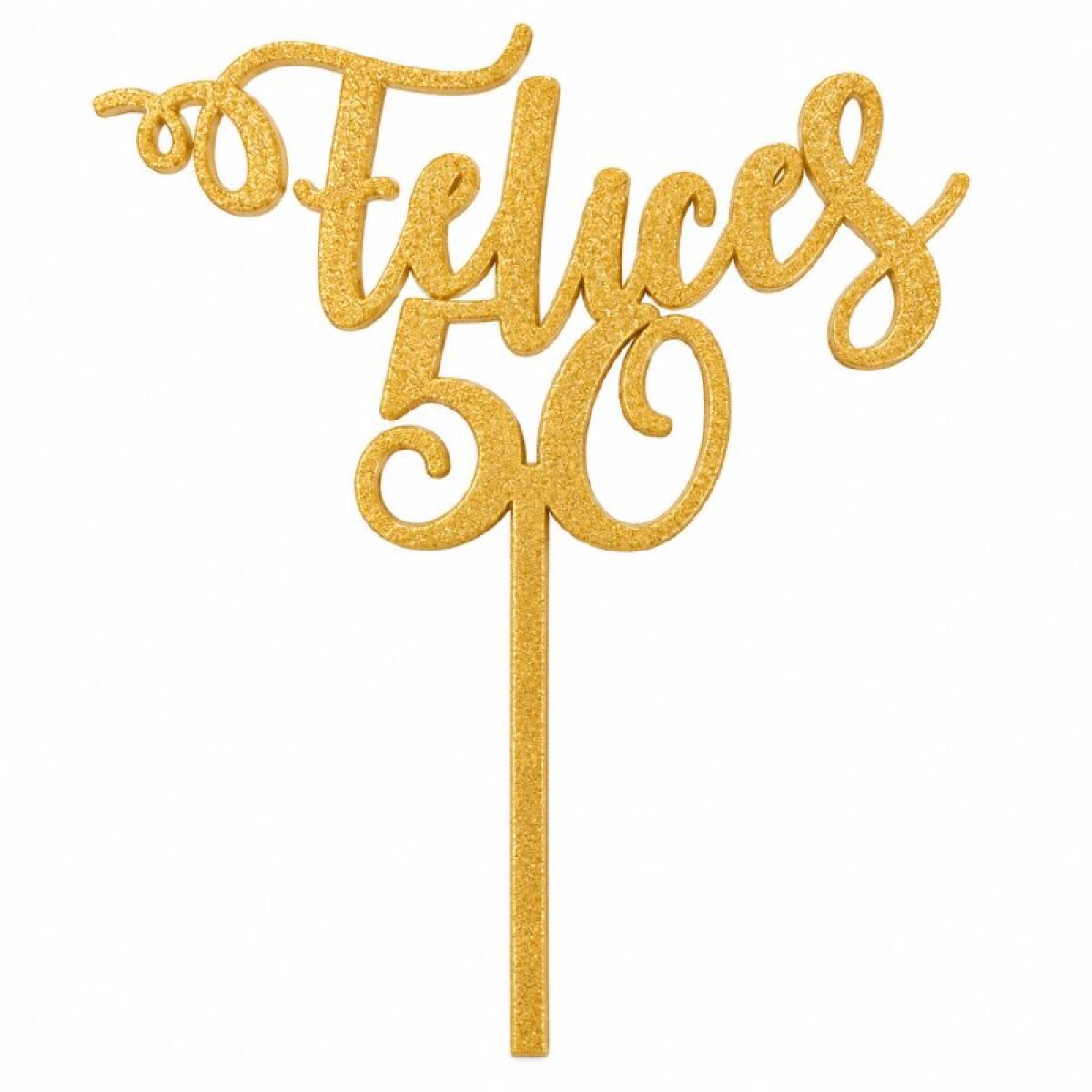 Topper 3D Felices 50' Dorado 