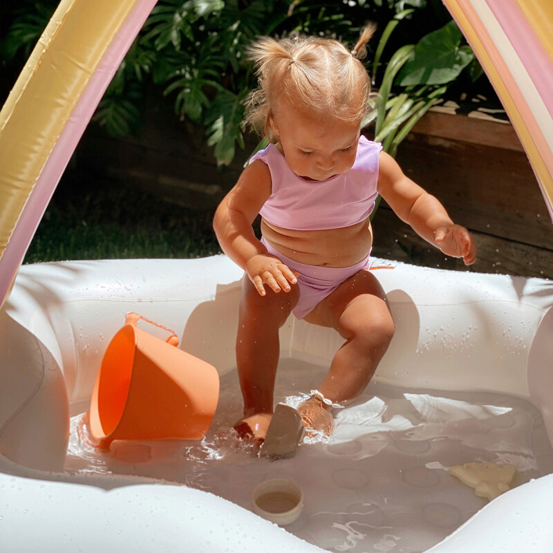 Piscina inflable con techo UPF+ Princess Swan