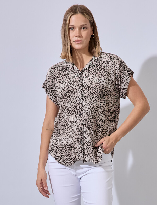 Camisa Animal Print GRIS/MULTI