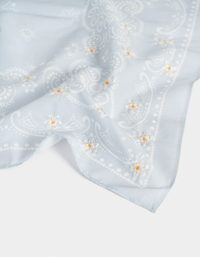 Vinchas Textiles Pañuelo Pañuelo Estampado - Azul Celeste