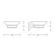 JABONERA CON PLATO VIDRIO METAL LINEA CR CROMO MATE CROMO