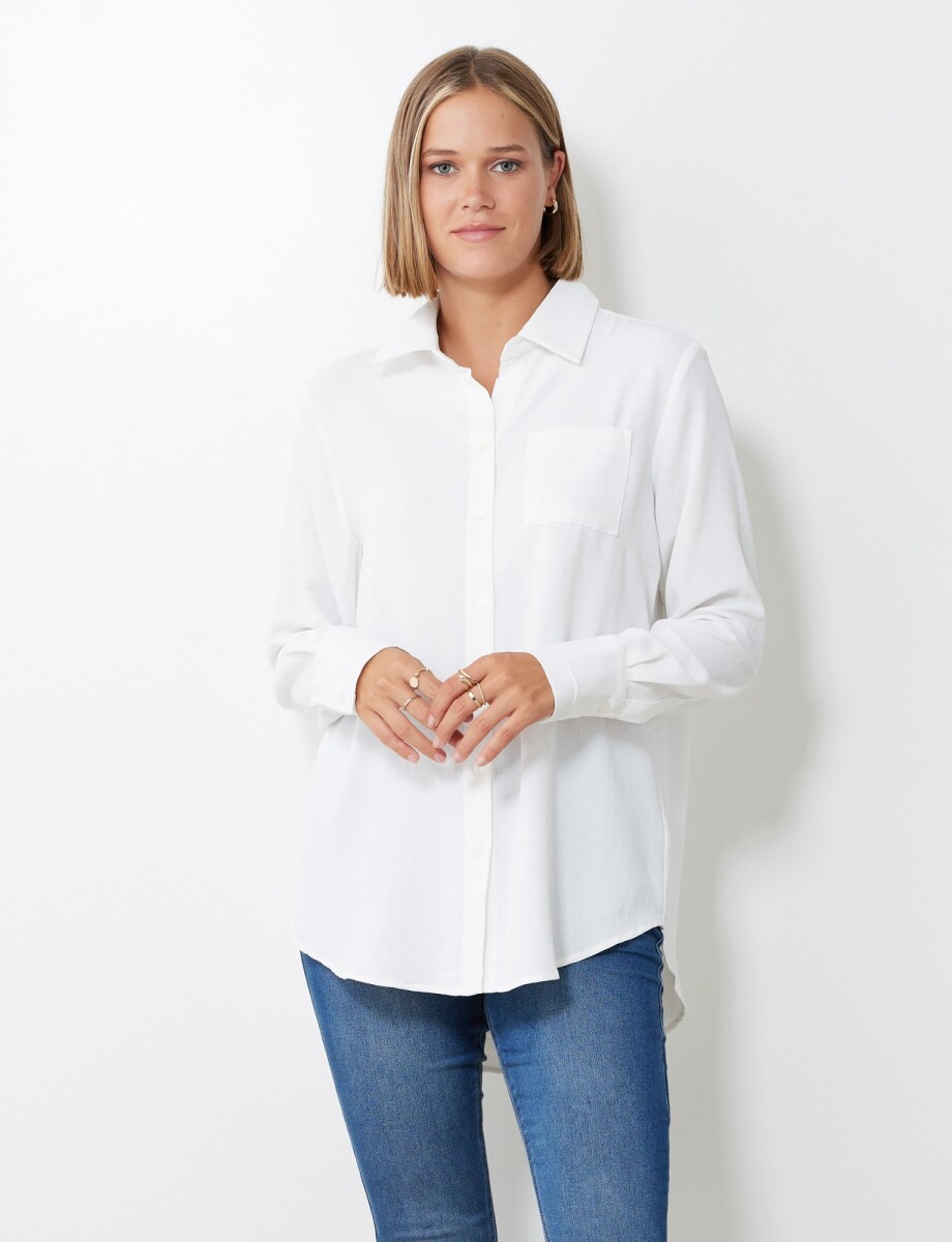 Camisa Bolsillo - Blanco 