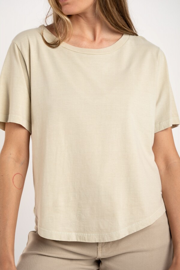 Remera Algodon Lavado Arena