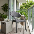 Silla de exterior Bambú Negro