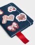 Anotadores Cuadernos y Memos Cuaderno A6 De Denim Con Parches - Azul Medio