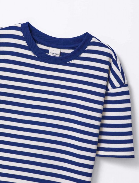CAMISETA INFANTIL DE RAYAS AZUL