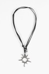 Collar cordón dije sol gotic plateado