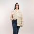 Camisa Sabana Beige y blanca