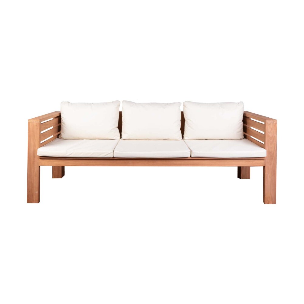 SET DE LIVING MADERA NATURAL-BEIGE PRESIDENT